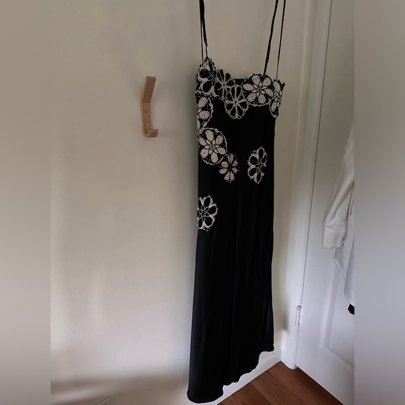 NWT Saint Art Sage slip dress with crochet, size XS - Picture 5 of 9